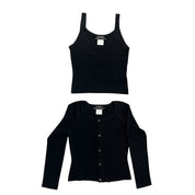 CHANEL SET TOP E CARDIGAN