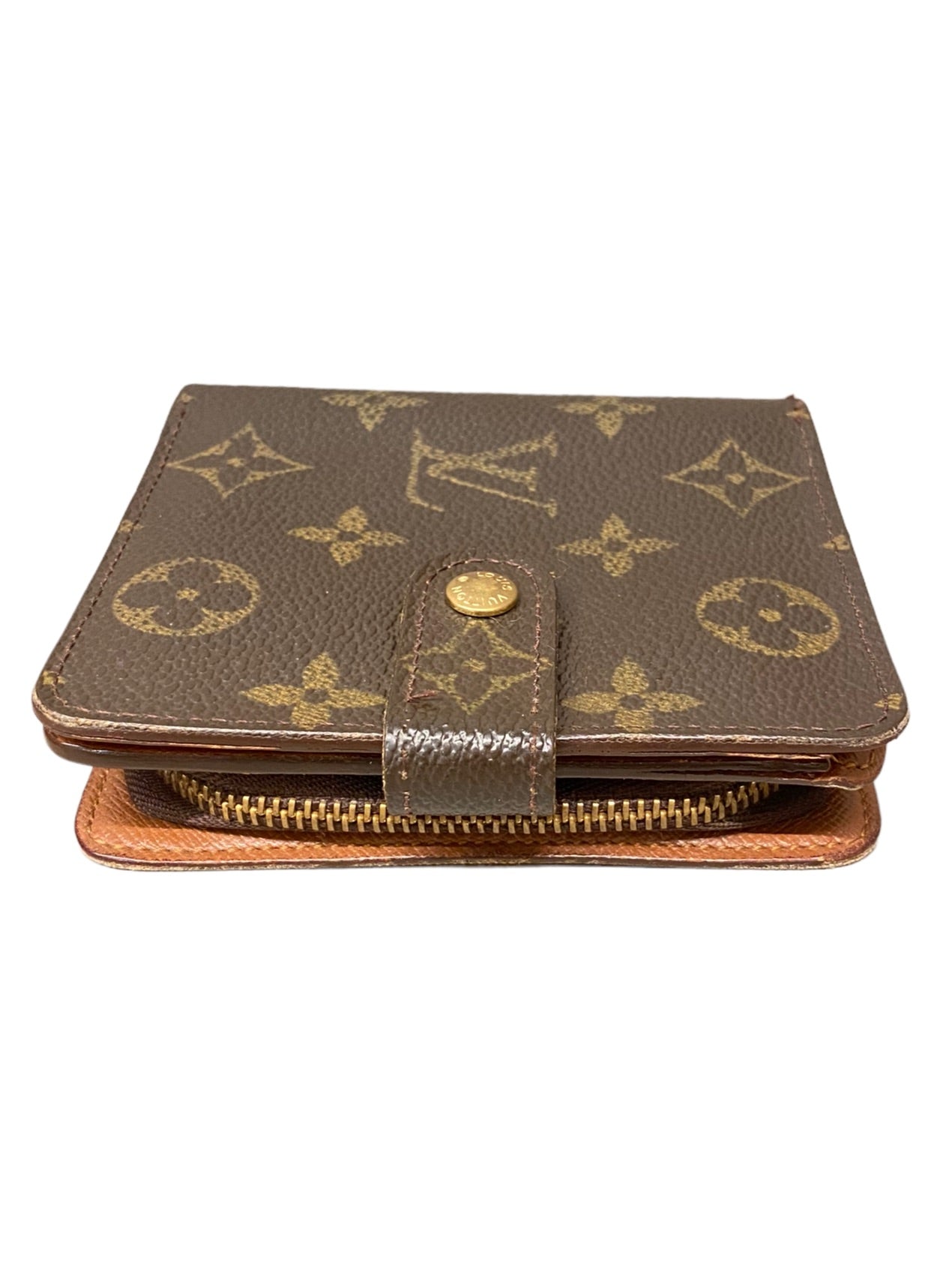 Louis Vuitton Brown Monogram Canvas Bi-Fold Small Compact Wallet